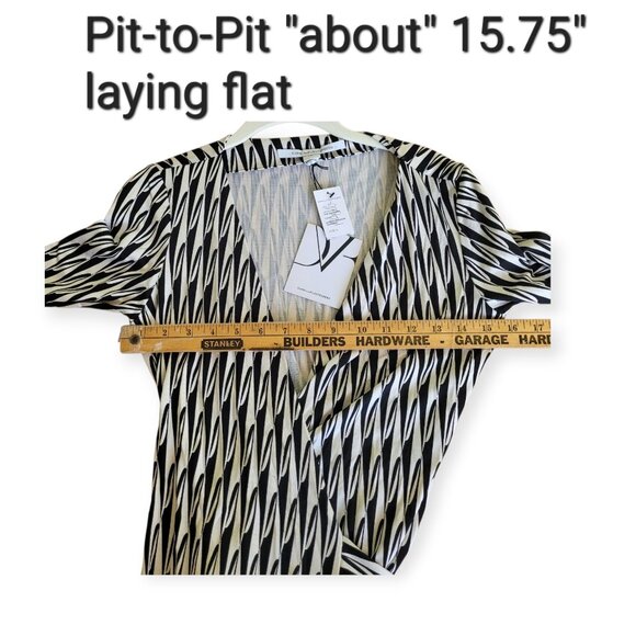 Diane Von Furstenberg Silk Wrap Dress Modern Harlequin Size 0 NWT - Picture 13 of 16